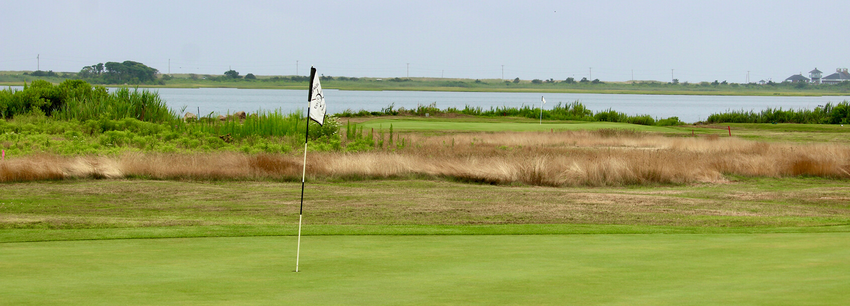 golf course and flag